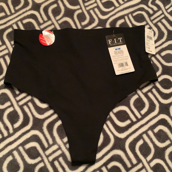 FIT Other - FIT Hight Waisted Fused Thong Black XL